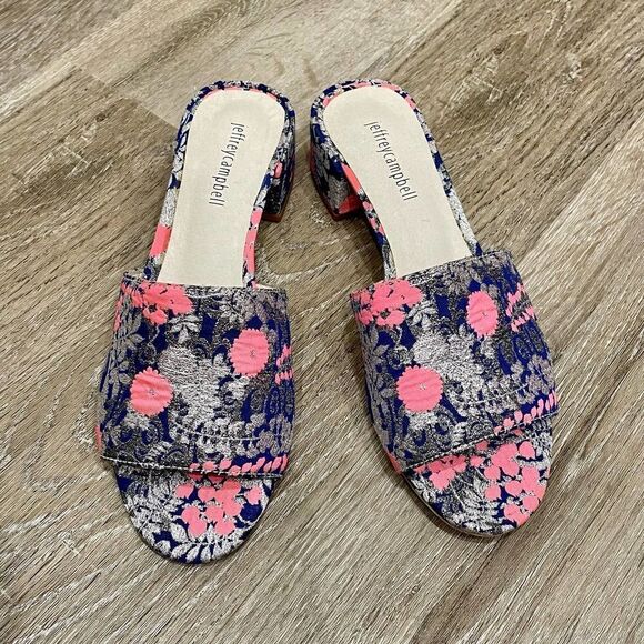 Jeffrey Campbell Floral Block Heel Sandals - Size: 8 - Picture 9 of 10